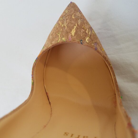 Christian Louboutin So Kate 120 Cork Multicolor Foil Heels SIZE 36.5 Dust Bag - Picture 14 of 16